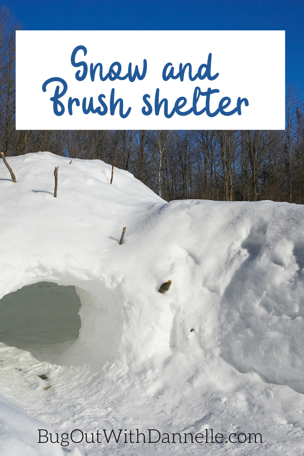 How to Build an Emergency Snow Shelter snow and brush shelter