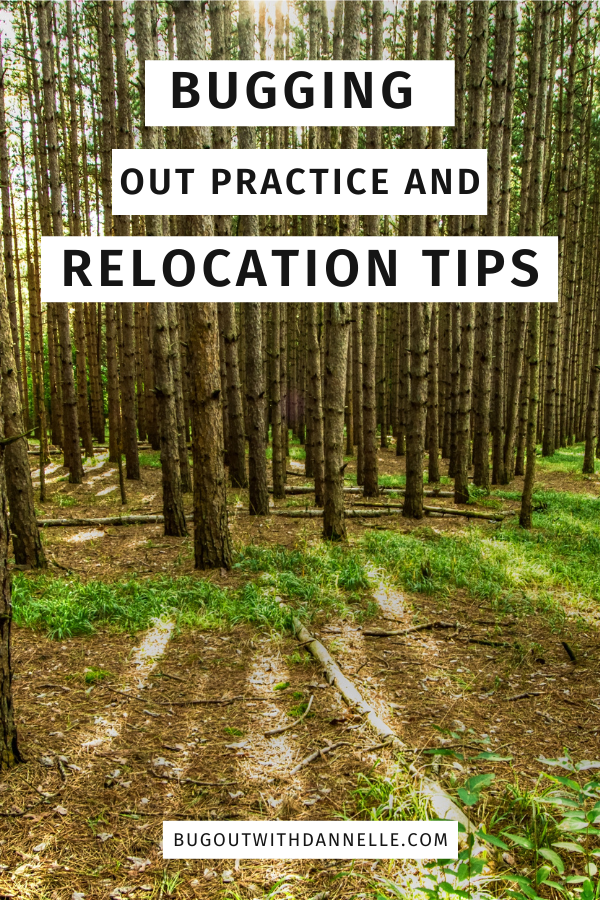 Bugging Out Practice and Relocation Tips - with printables scene of the wilderness