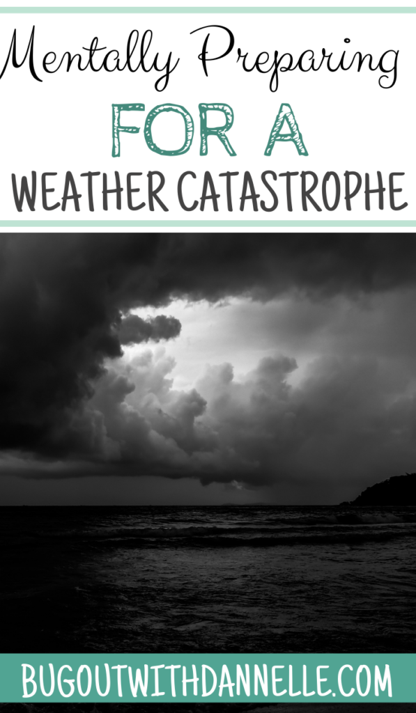 Mentally Preparing for a Weather Catastrophe article cover image with a hurricane